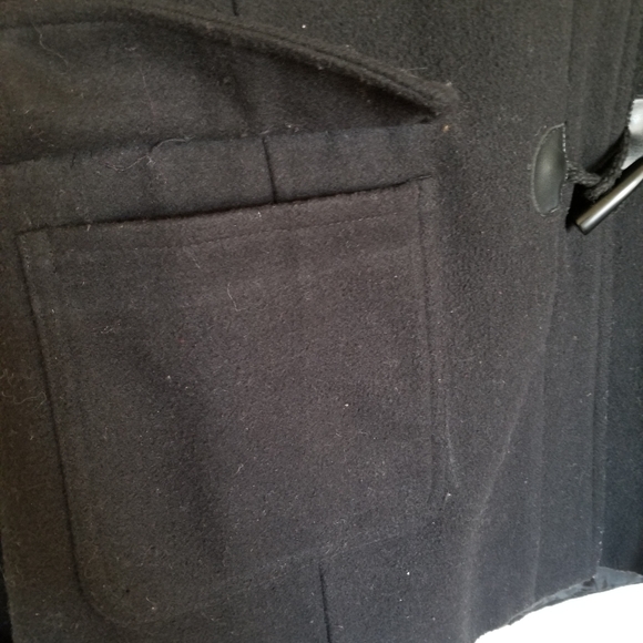 Michael P Hooded Black Wool Coat Size 2X - Picture 6 of 8